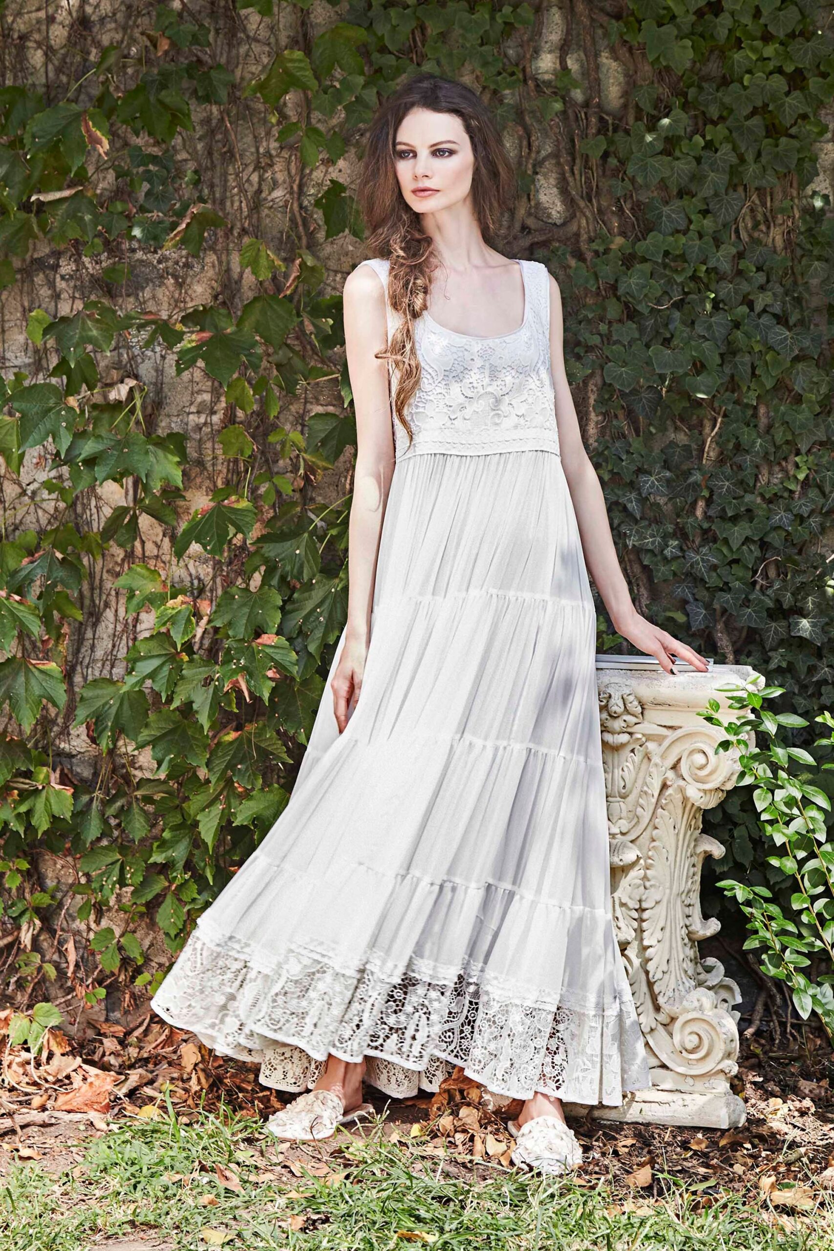 white cotton sleeveless maxi dress