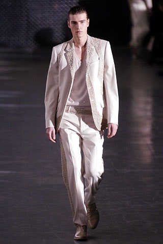 white tailored suit