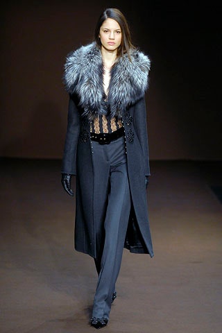 black wool coat with corset