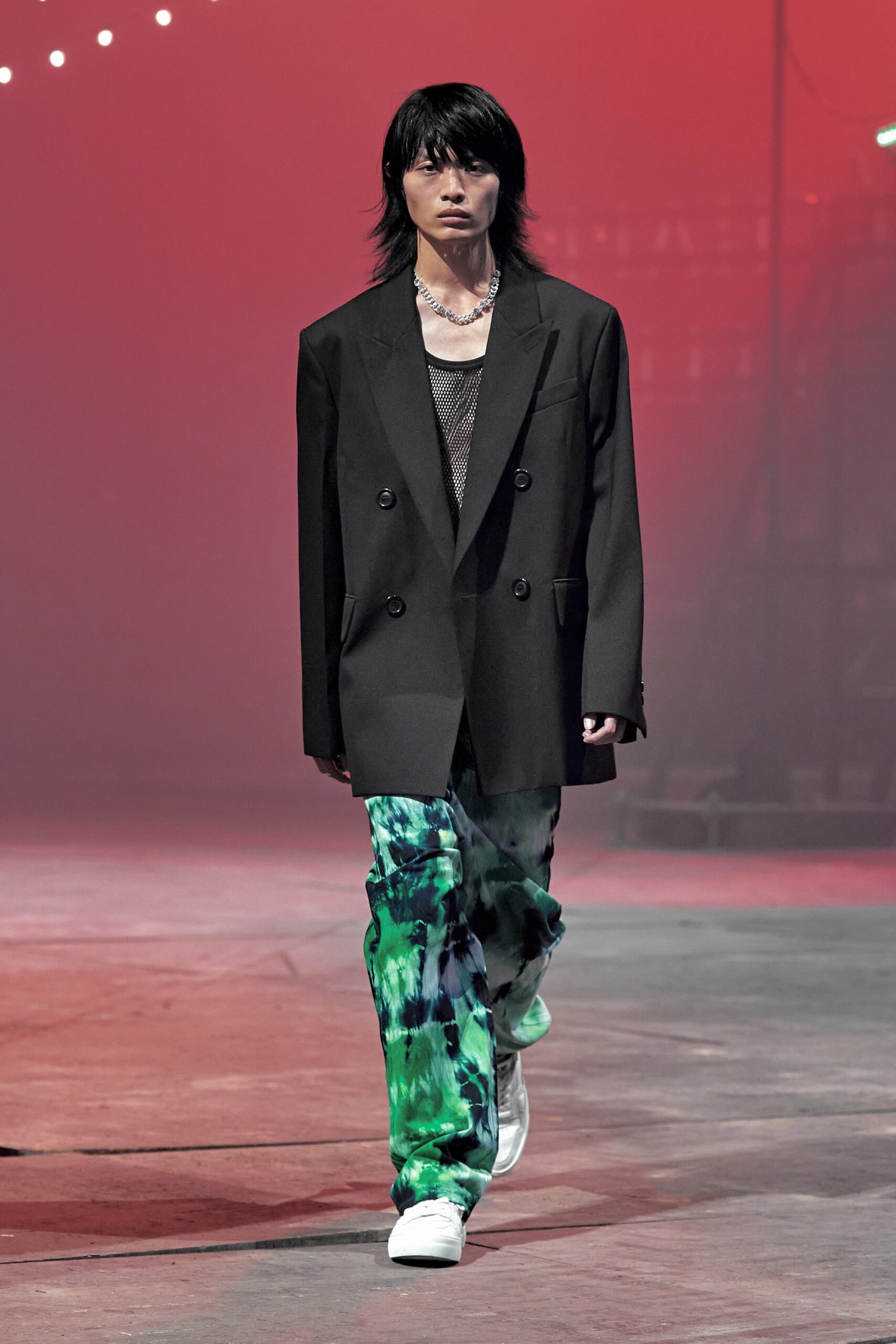 green relaxed flared pants