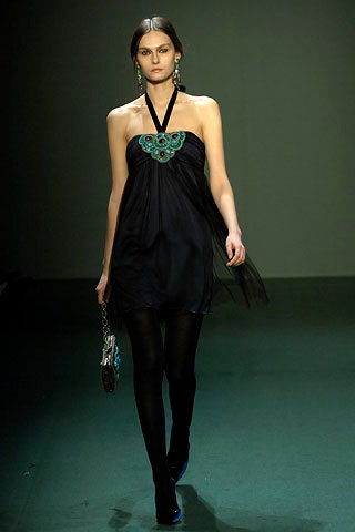 black strapless embellished dress