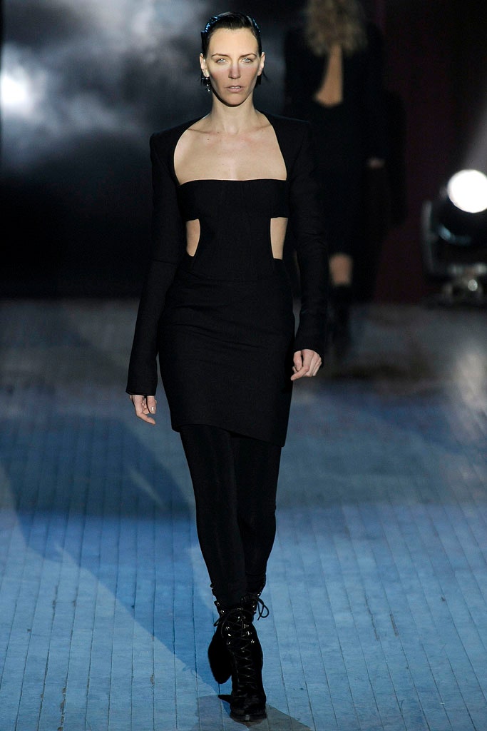 black fitted dress with cutouts