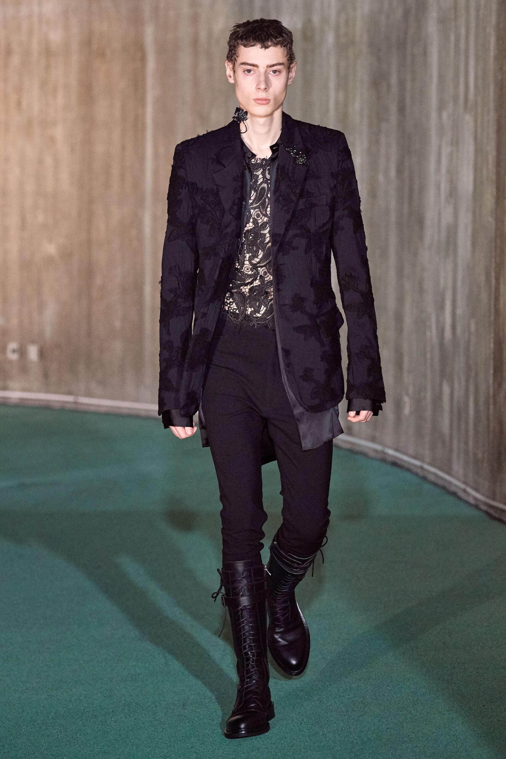 black tailored blazer with embellished top