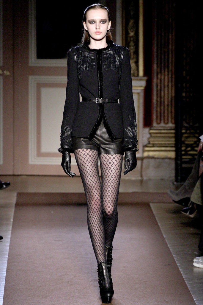 black fitted blazer and shorts