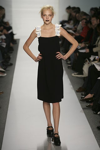 fitted black midi dress