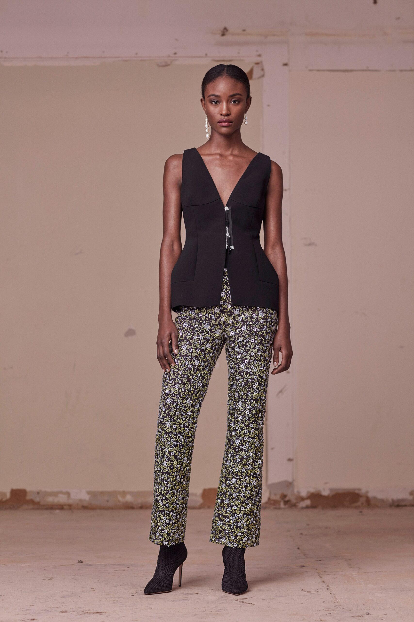 multi slim straight-leg pants