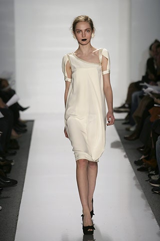 white silk relaxed dress