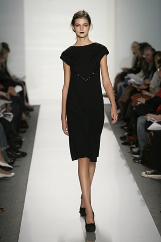 fitted black midi dress