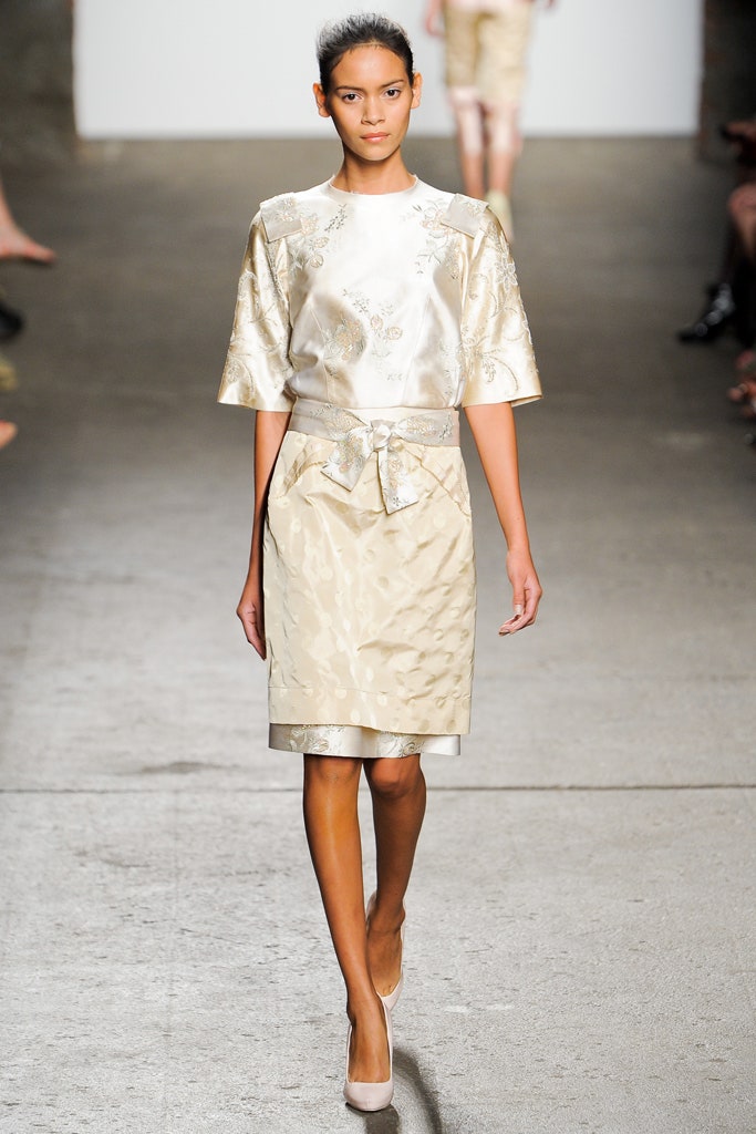 beige silk belted mini dress