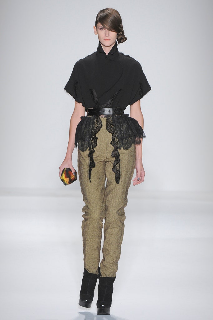 black silk top with gold pants