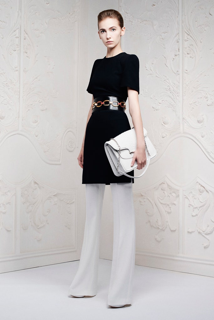 black mini dress with flared pants