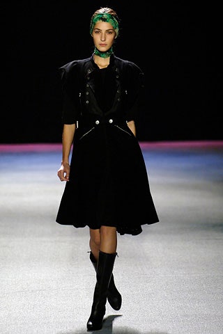 black midi dress with boots