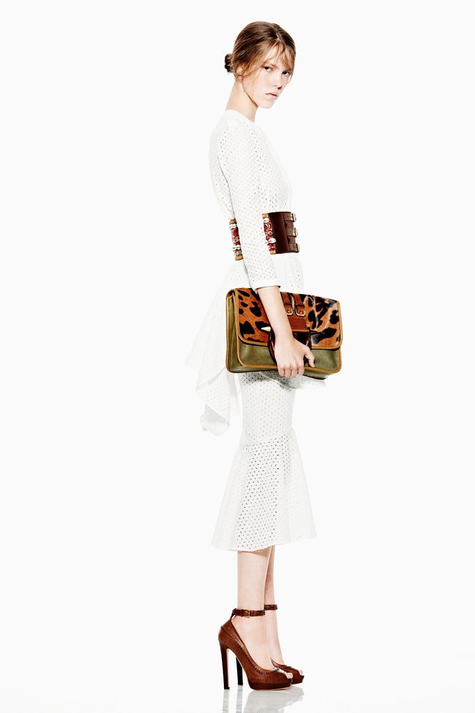 white fitted midi dress with belt