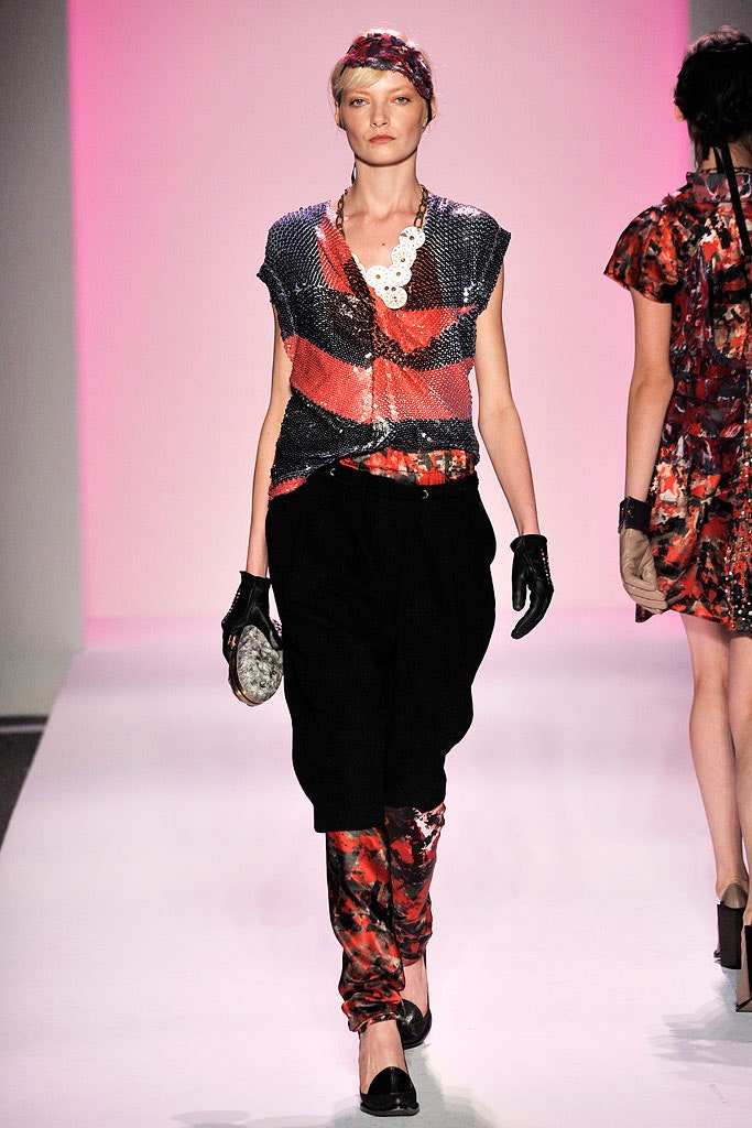 relaxed silk top with black pants