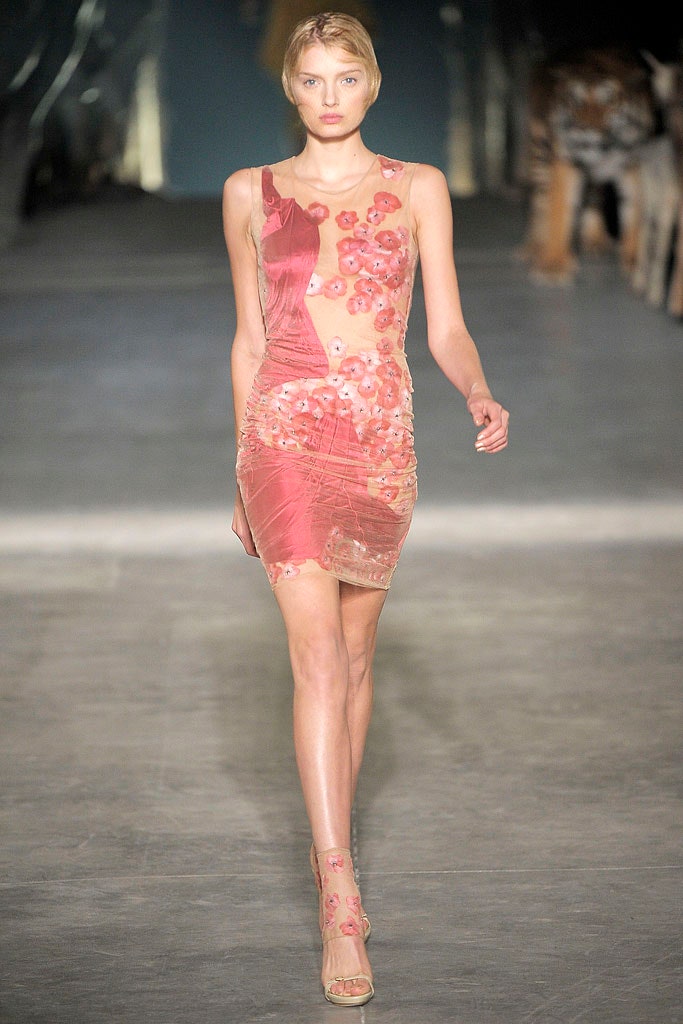 pink embroidered sleeveless dress