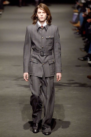 gray tailored suit