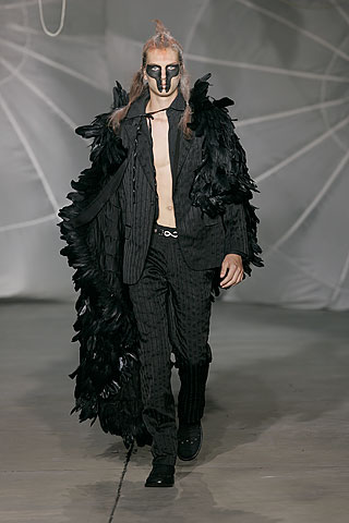 black feather oversized layered cape