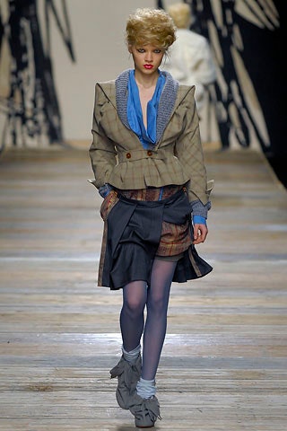 gray tailored blazer with layered skirt