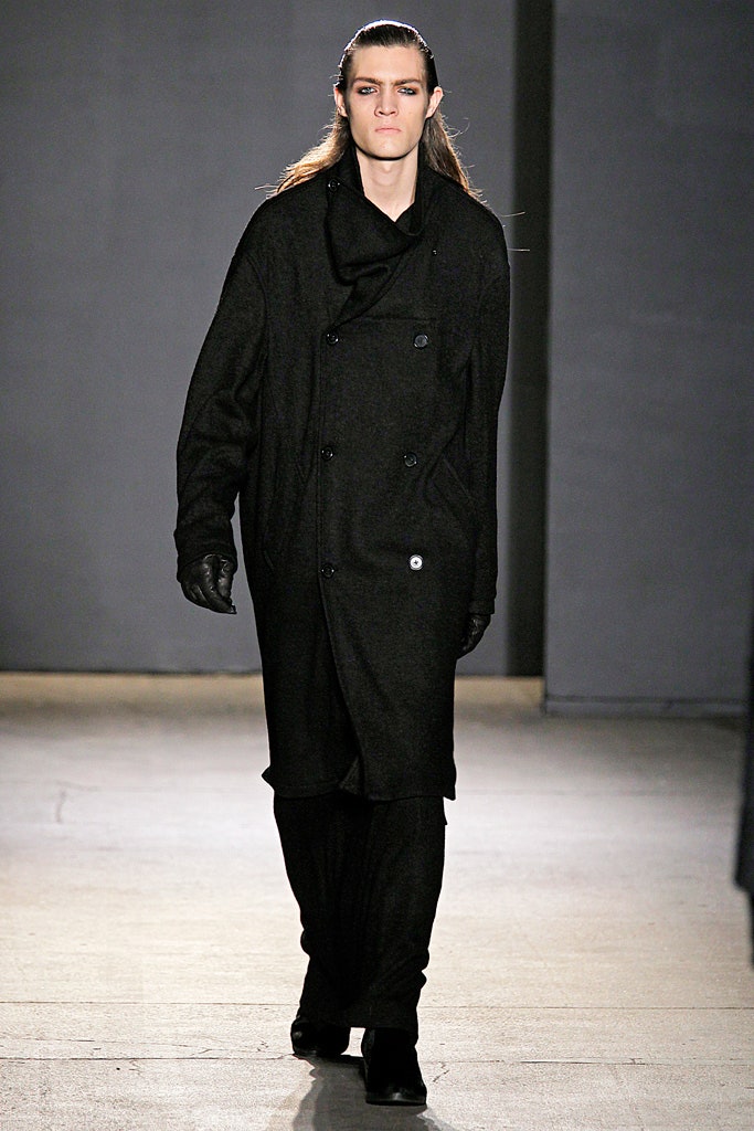 black wool coat and pants