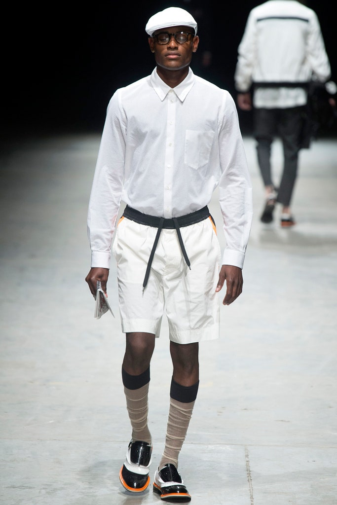 white shirt and shorts outfit