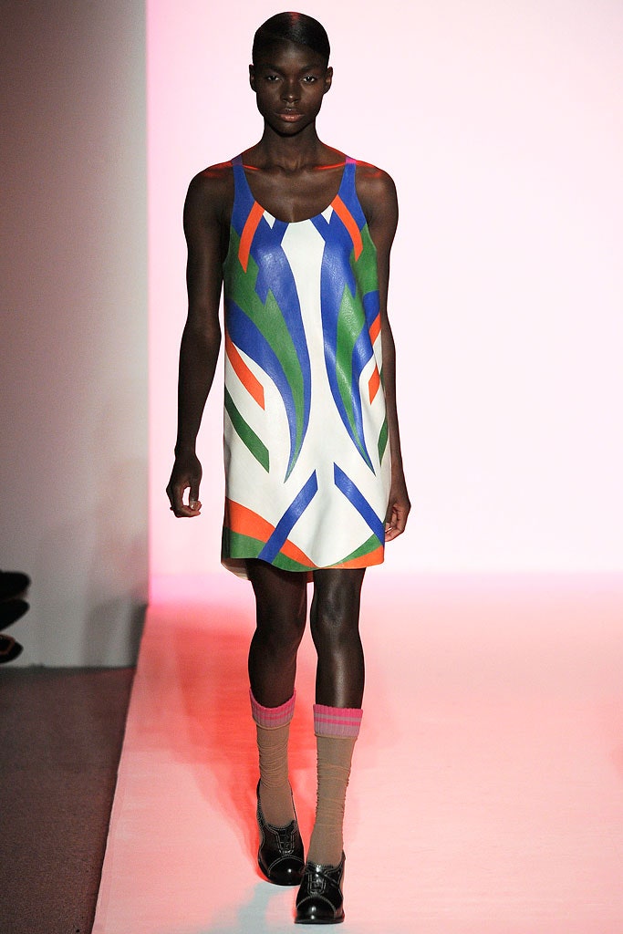 color-blocked sleeveless dress