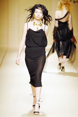 black silk sleeveless dress