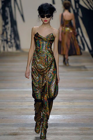 multi-colored fitted dress