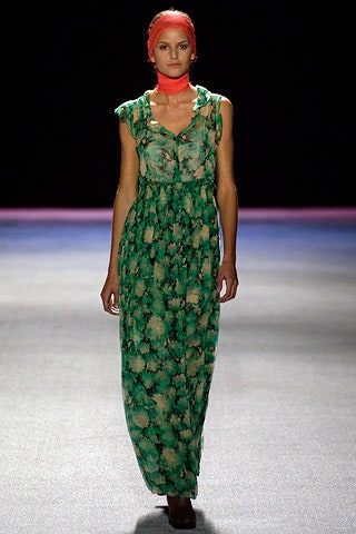 green floral maxi dress