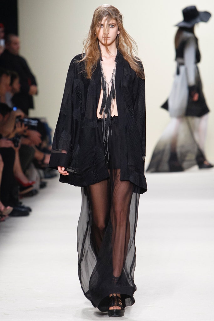 black silk maxi dress with kimono