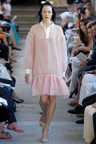 pink oversized collared dress