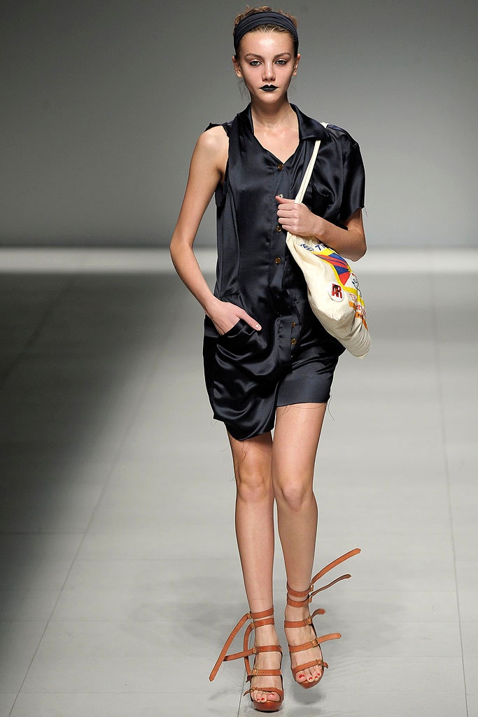 black silk sleeveless dress
