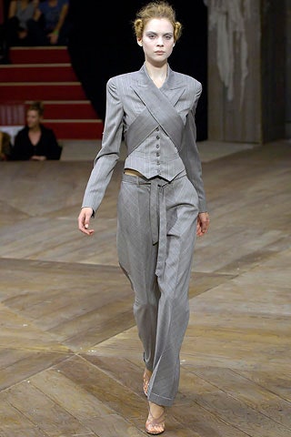gray tailored wool suit