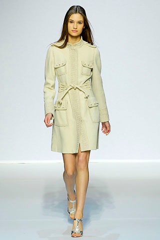 beige fitted coat