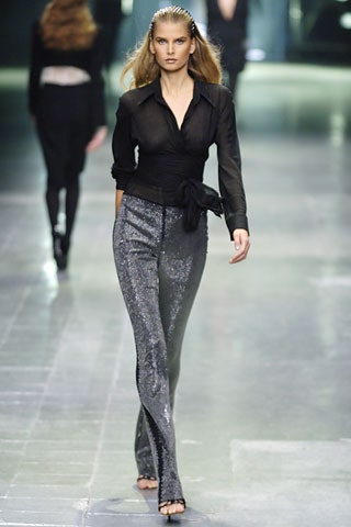 black silk long-sleeve collared fitted zippered shirt