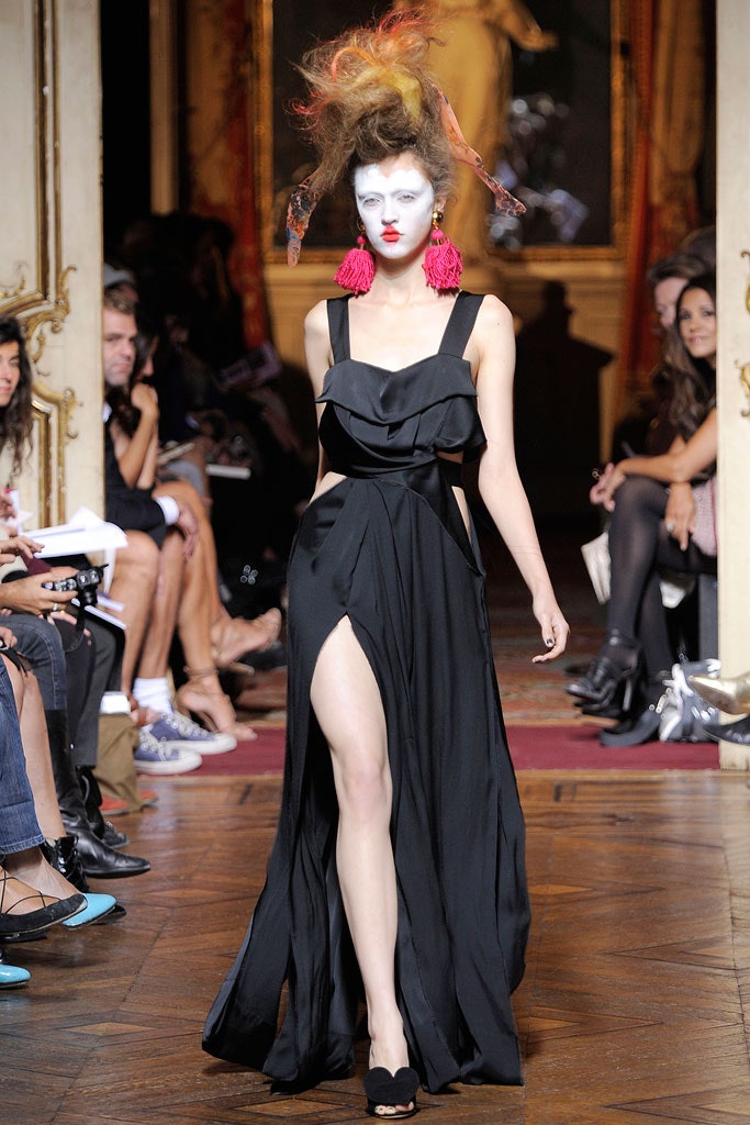 black silk sleeveless dress