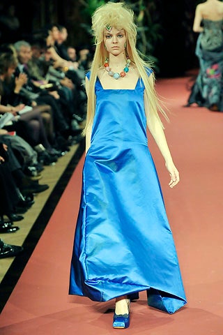 blue silk sleeveless dress