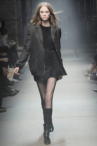 black tweed long-sleeve collared structured buttoned pockets jacket