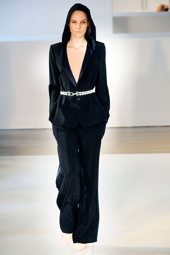 black velvet long-sleeve v-neck tailored buttoned wide-leg suit