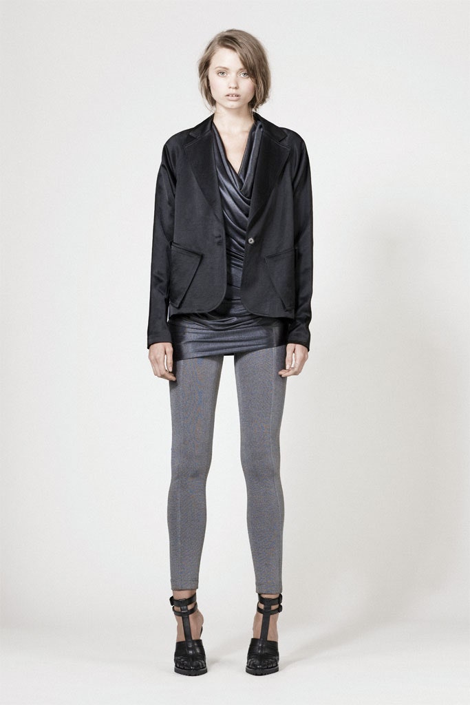 gray cotton fitted pencil leggings
