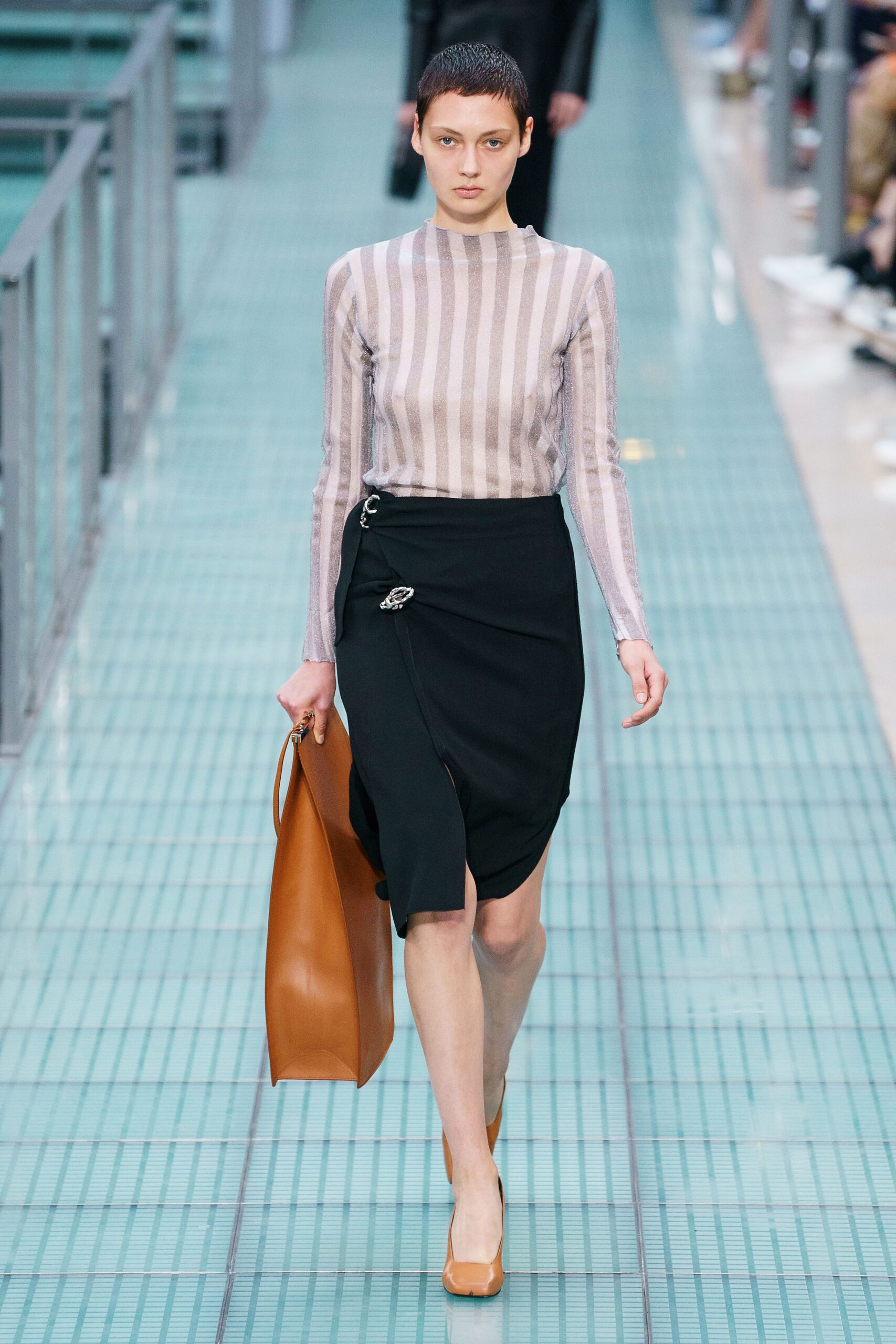 brown leather bag