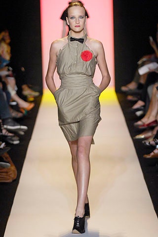 beige fitted sleeveless dress
