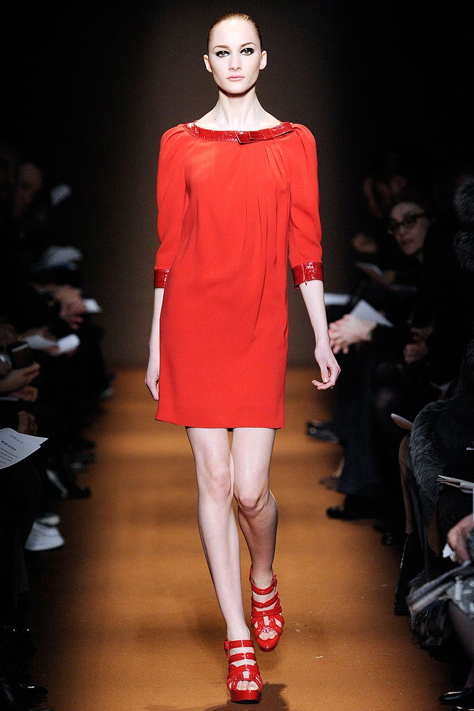 red silk mini dress