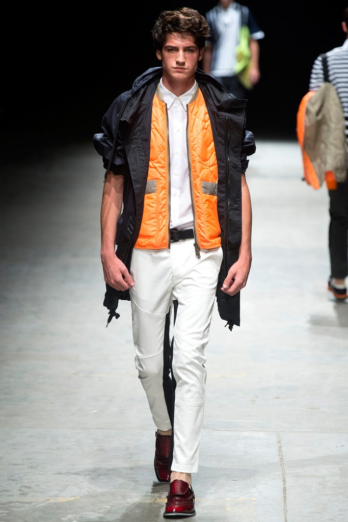 black and orange relaxed jacket