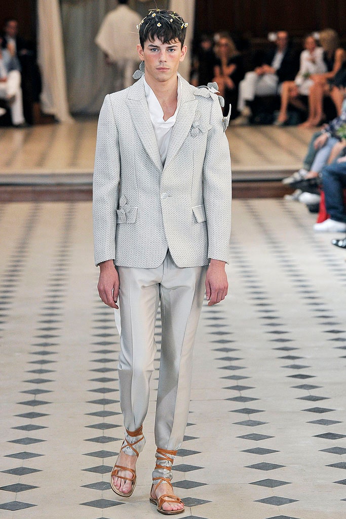 gray silk slim straight-leg pants