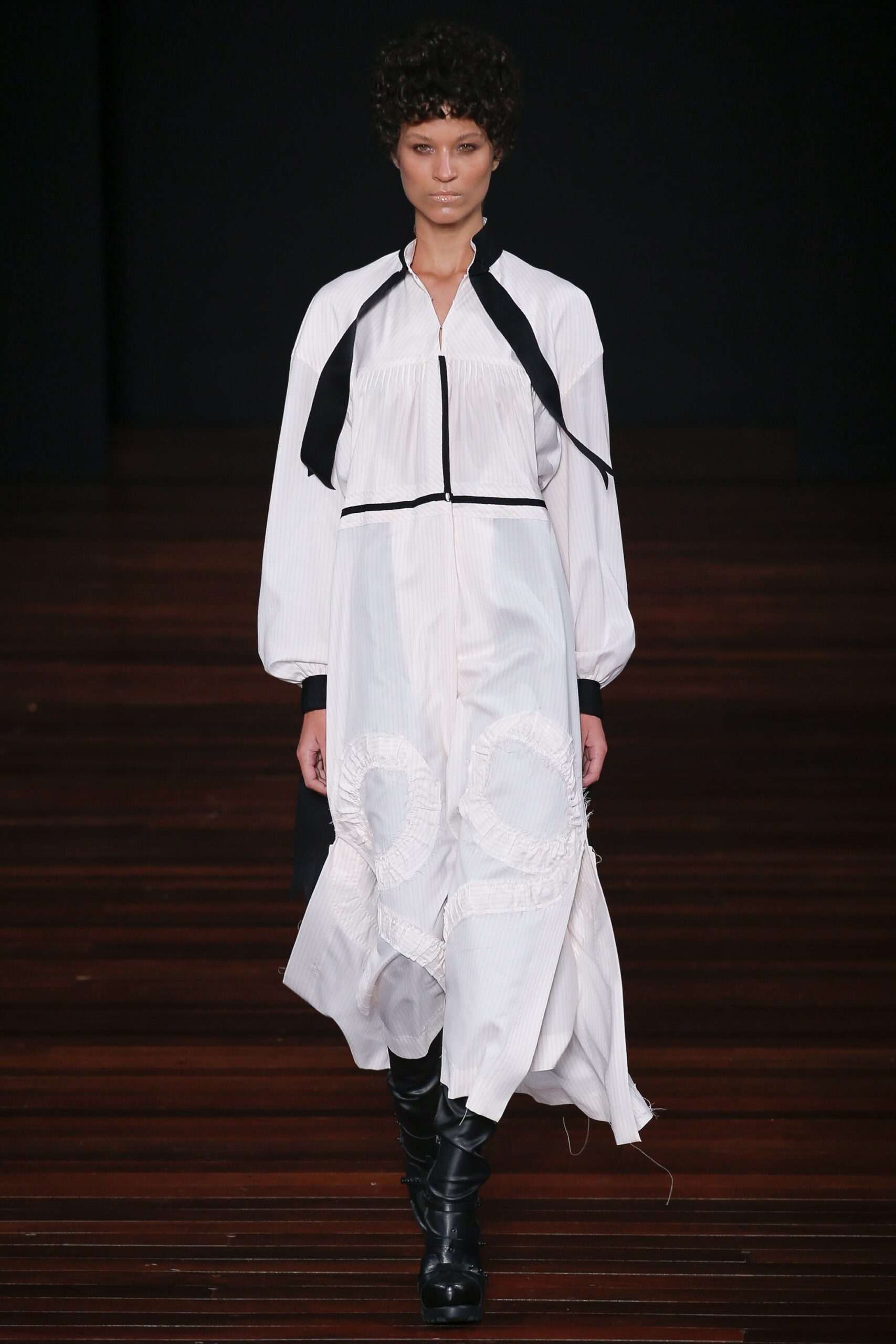 white relaxed midi dress