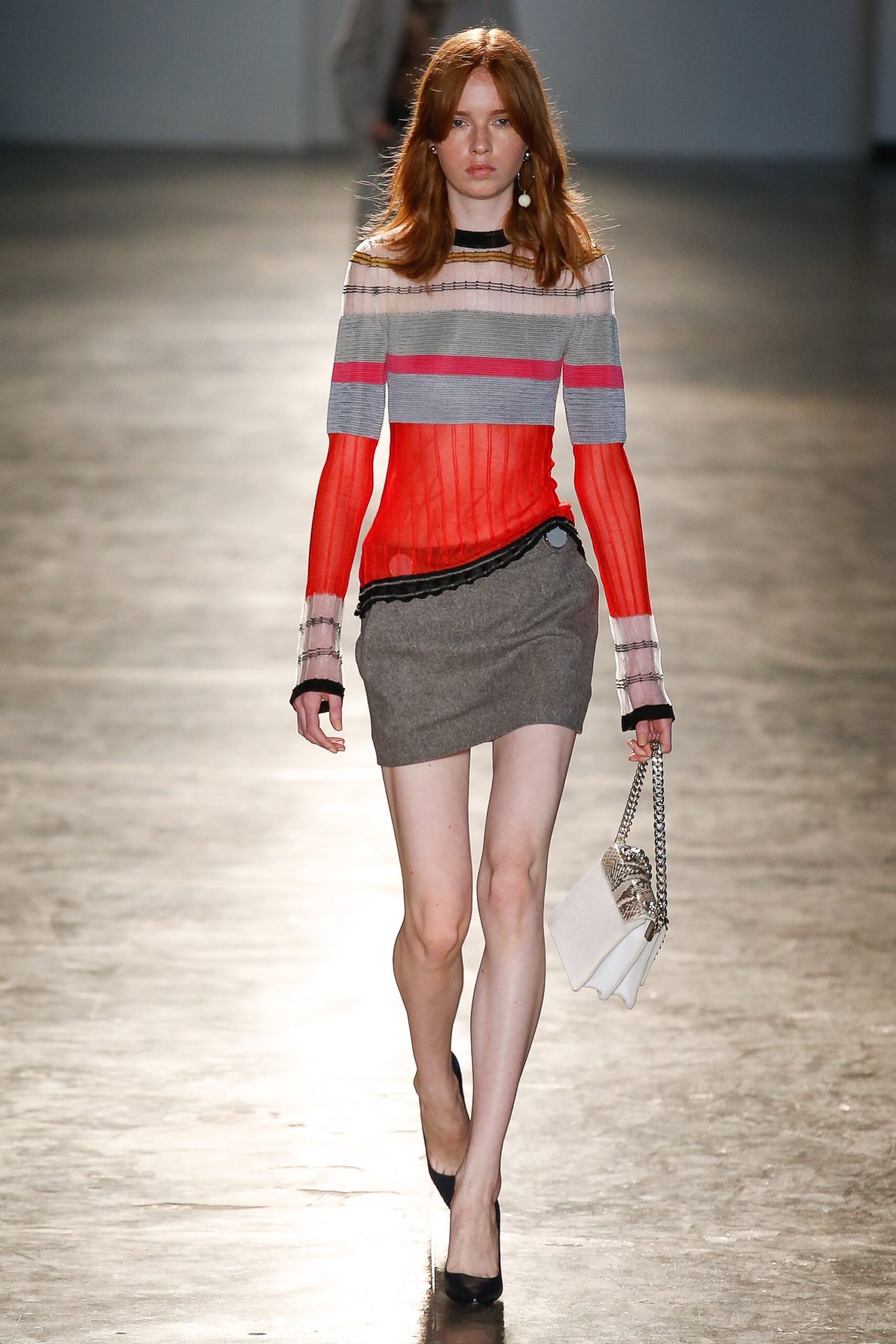 gray wool fitted pencil mini skirt