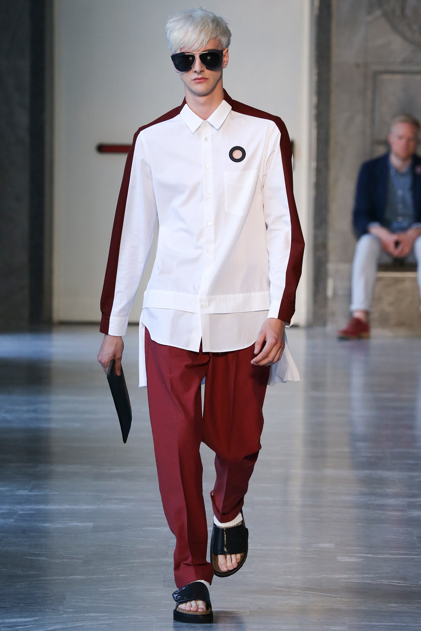 white and red relaxed outfit