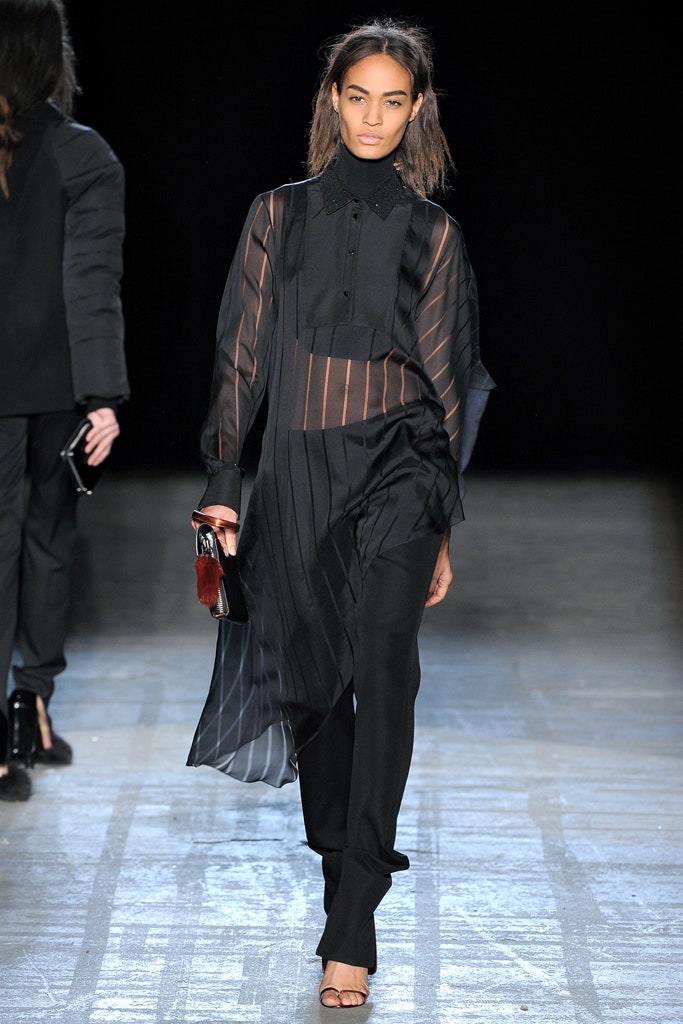 black silk fitted blouse and pants