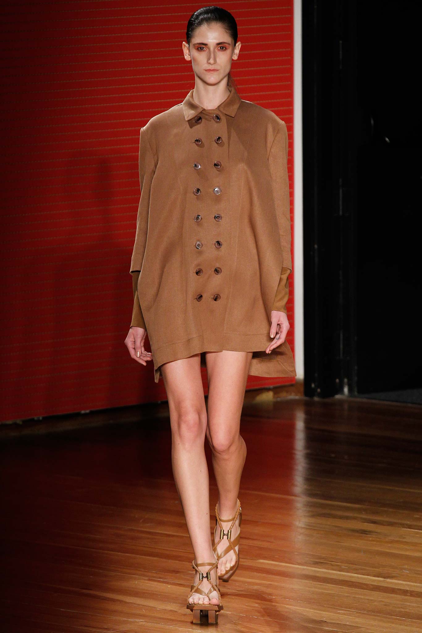 brown wool relaxed cape