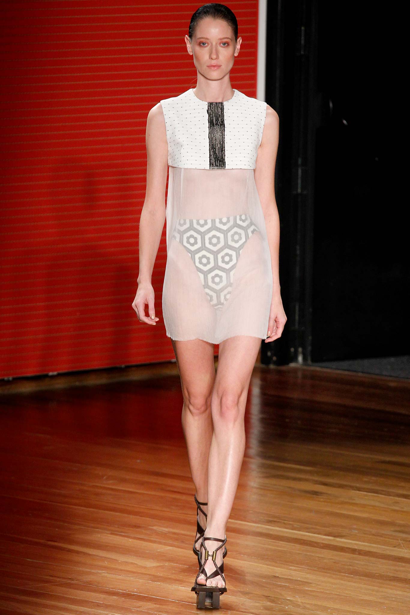 white sheer layered dress